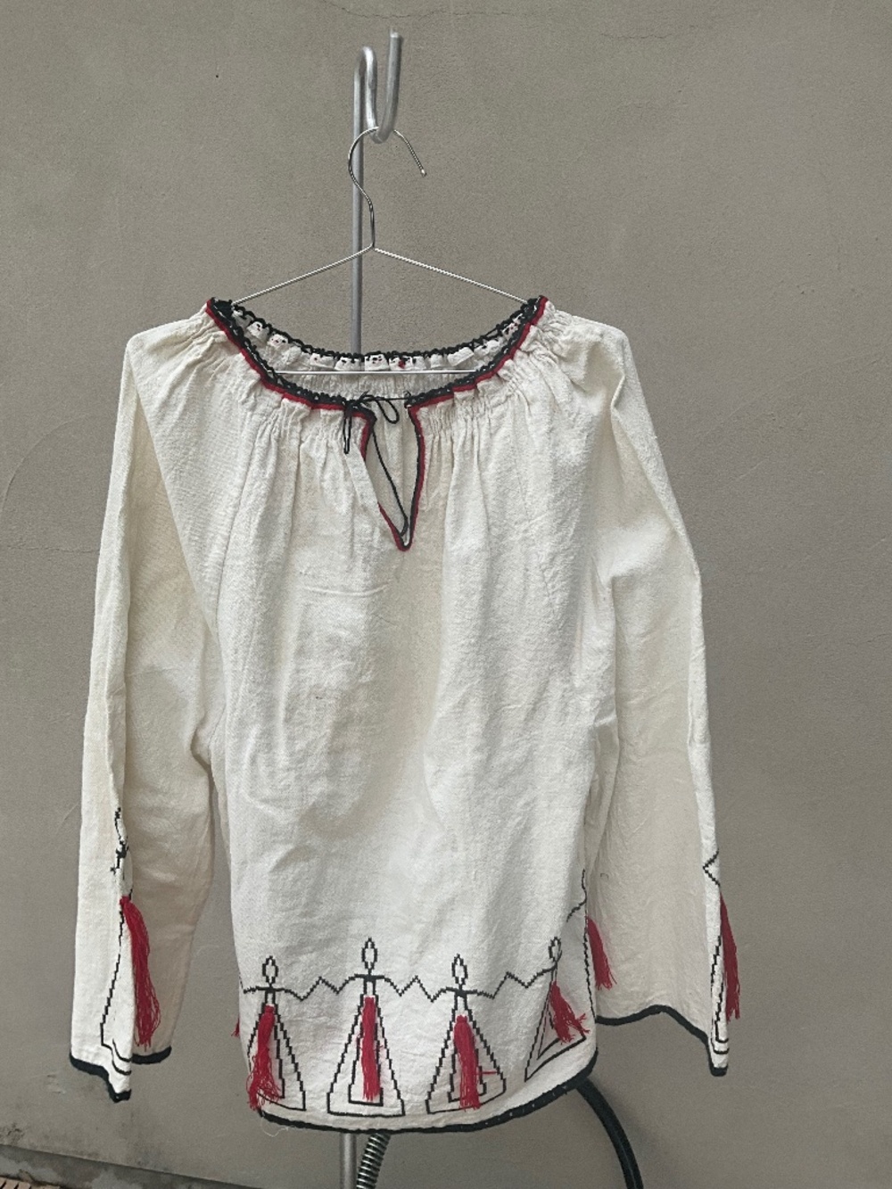 Vintage Hand Embroidered Peasant Blouse